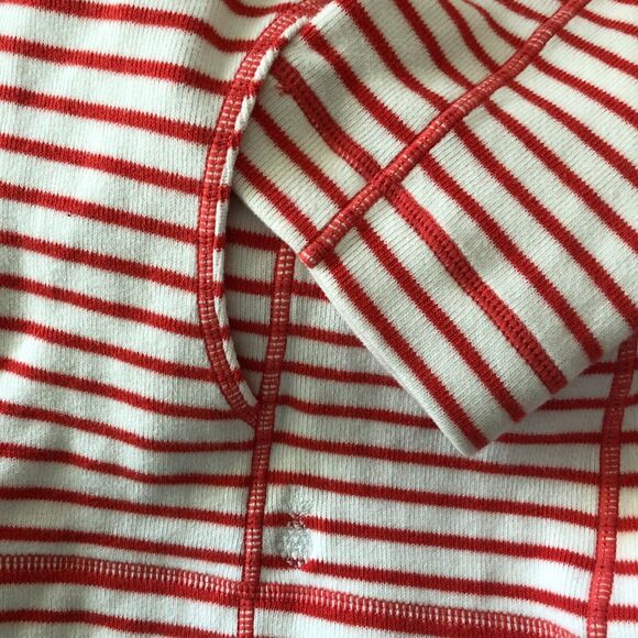 Tommy Bahama Jacket XL Orange Striped Stretch Cotton Zip Front - Picture 3 of 11